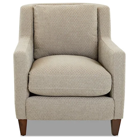 Contemporary Accent Chair with Angled Arms